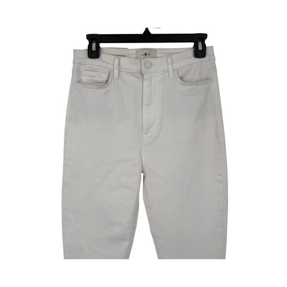 7 For All Mankind Ultra High Rise Skinny Boot jeans white size 28 - Picture 3 of 8